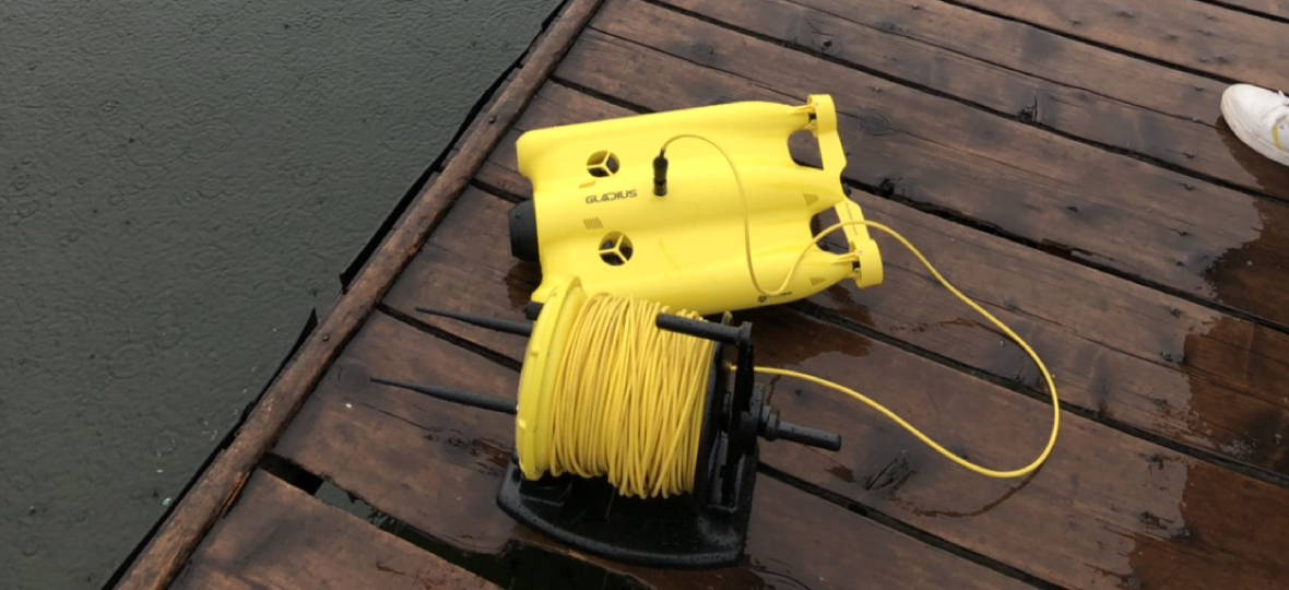 入鹿池で水中ドローンの練習をしてきました！