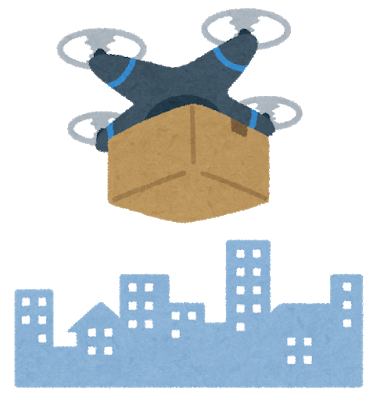 雪の中でもドローンでお届け！！