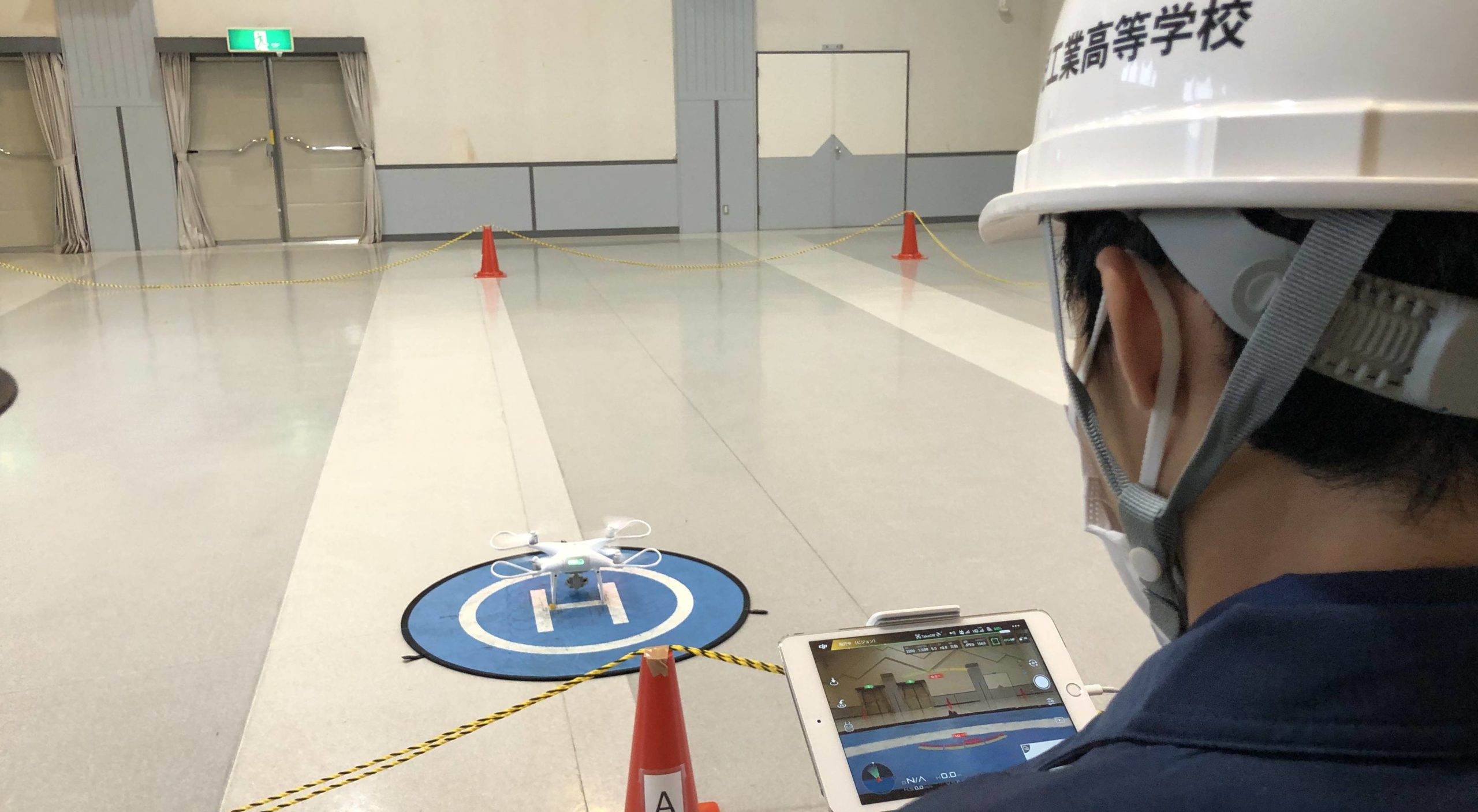 地元工業高校にてドローン講習